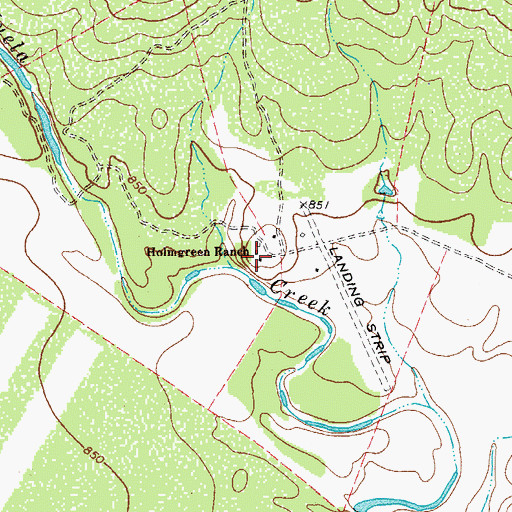 Topographic Map of Holmgreen Ranch, TX
