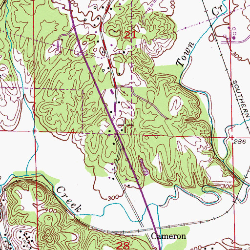 Topographic Map of Hawes Drift Mine, AL