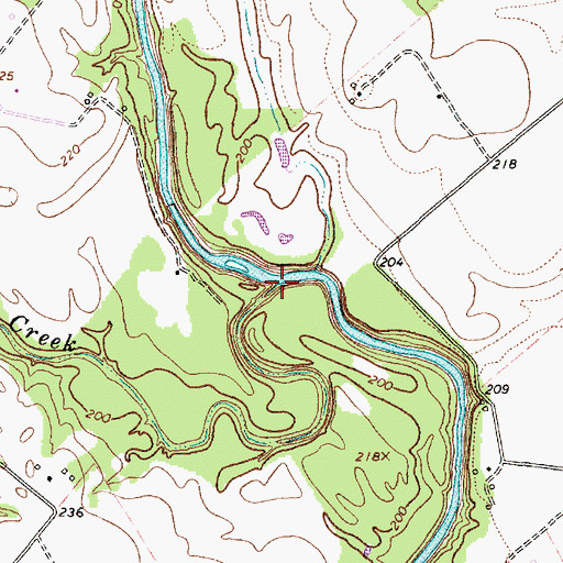 Topographic Map of Hondo Creek, TX