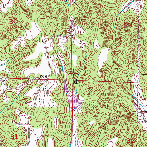 Topographic Map of Calumet Number 2 Slope Mine, AL