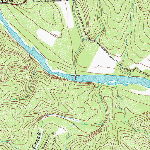 Topographic Map of Honey Creek, TX