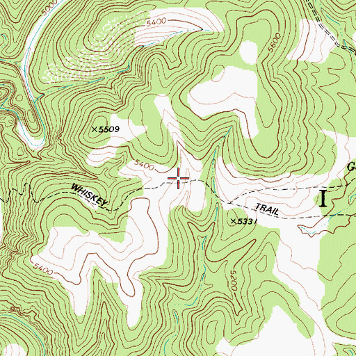 Topographic Map of Whiskey Trail, AZ