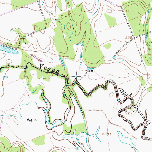 Topographic Map of Hooker Creek, TX