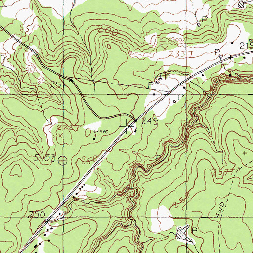 Topographic Map of Hopewell Church, TX