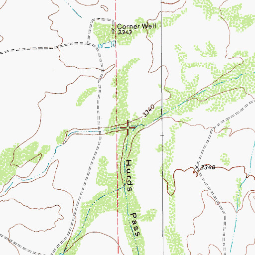 Topographic Map of Hopper Draw, TX