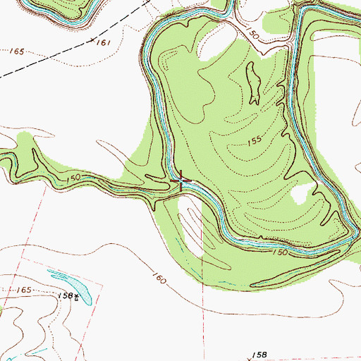 Topographic Map of Hord Creek, TX