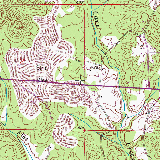 Topographic Map of Wilson Hill Mine, AL