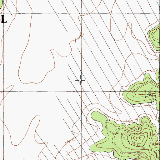 Topographic Map of Hornsby Creek, TX