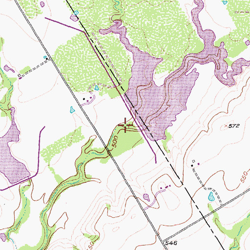 Topographic Map of Horse Creek, TX