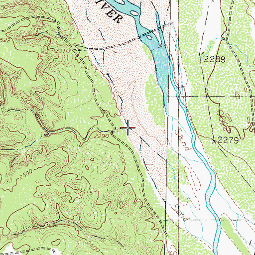 Topographic Map of Horse Creek, TX