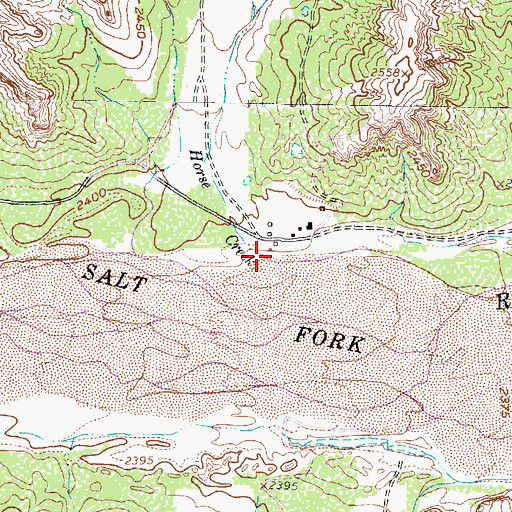 Topographic Map of Homes Creek, TX