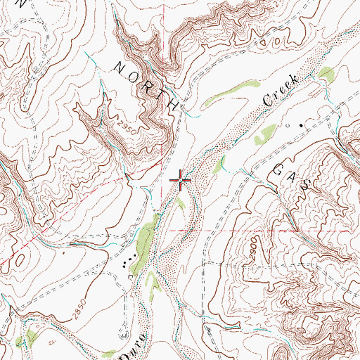 Topographic Map of Horse Creek, TX