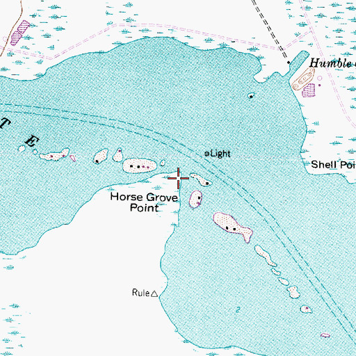 Topographic Map of Horse Grove Point, TX