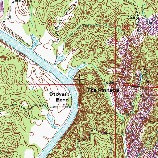 Topographic Map of Riverside Mine, AL