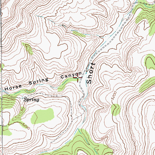 Topographic Map of Horse Spring Canyon, TX