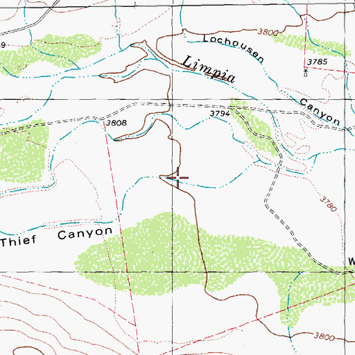 Topographic Map of Horse Thief Canyon, TX