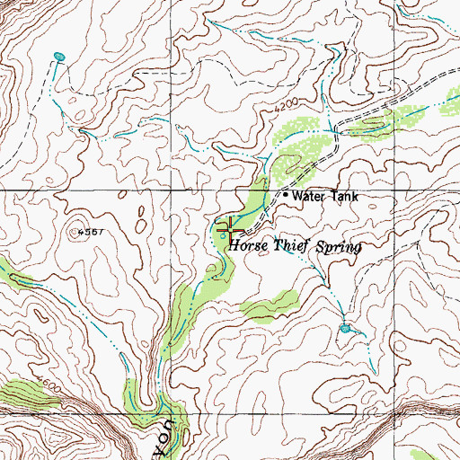 Topographic Map of Horse Thief Spring, TX
