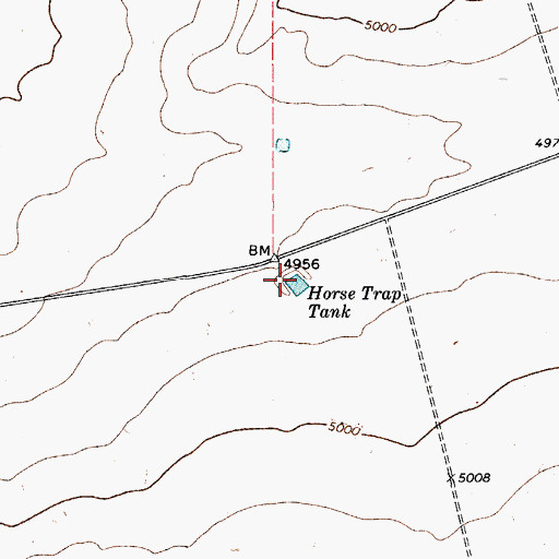 Topographic Map of Horse Trap Tank, TX