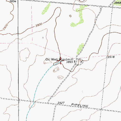 Topographic Map of Horse Well Draw, TX