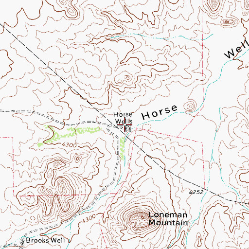 Topographic Map of Horse Wells, TX