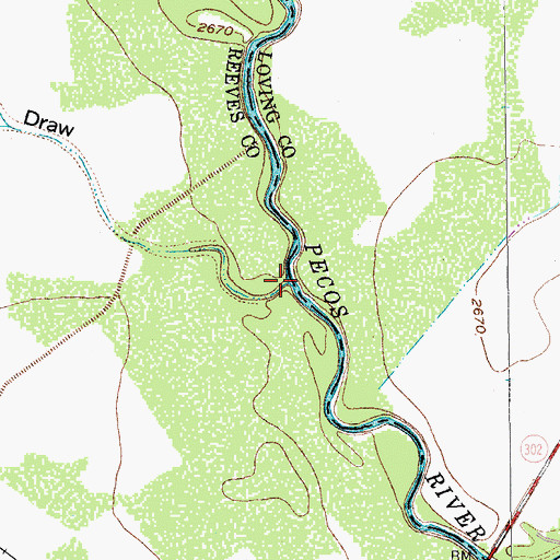 Topographic Map of Horsehead Draw, TX