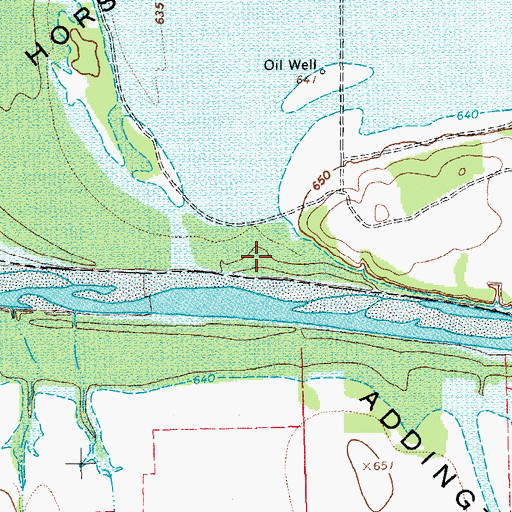 Topographic Map of Horseshoe Bend, TX