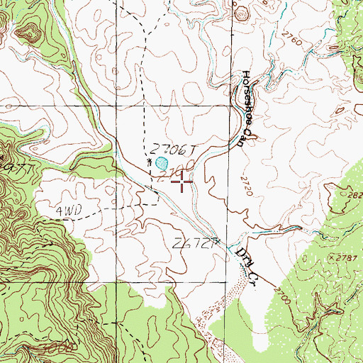 Topographic Map of Horseshoe Canyon, TX