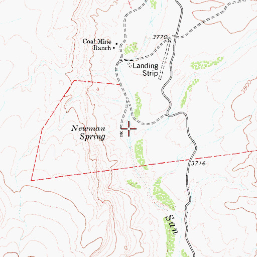 Topographic Map of Horseshoe Draw, TX