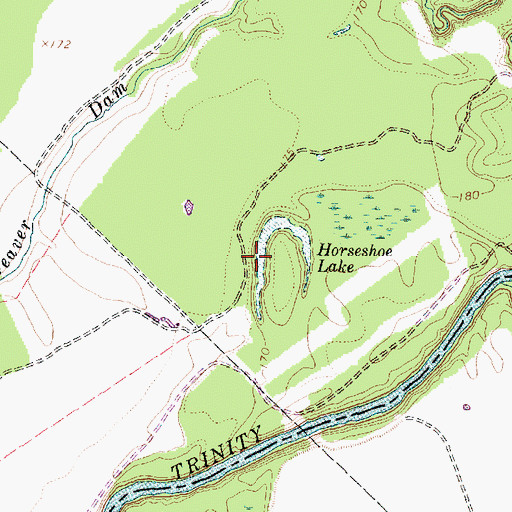 Topographic Map of Horseshoe Lake, TX