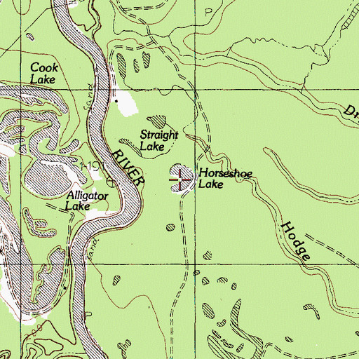 Topographic Map of Akins Lake, TX