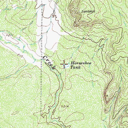Topographic Map of Horseshoe Tank, TX