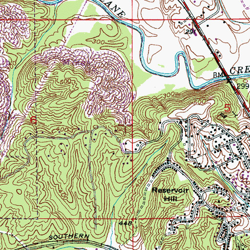 Topographic Map of Taft Mine, AL