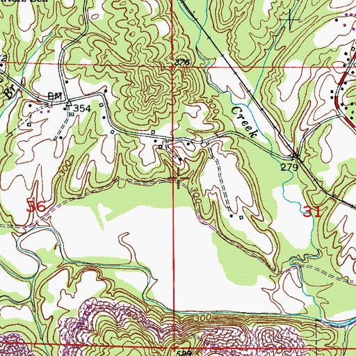 Topographic Map of Cordova Number 1 Mine, AL
