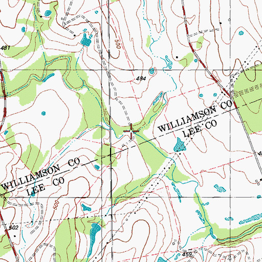 Topographic Map of Houghton Branch, TX