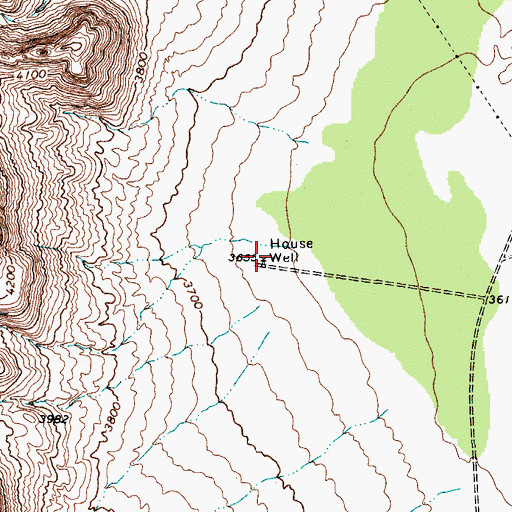 Topographic Map of House Well, TX