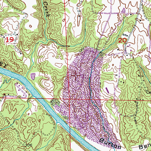 Topographic Map of Sipsey Mine, AL