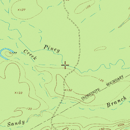 Topographic Map of Howell Creek, TX
