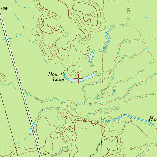 Topographic Map of Howell Lake, TX
