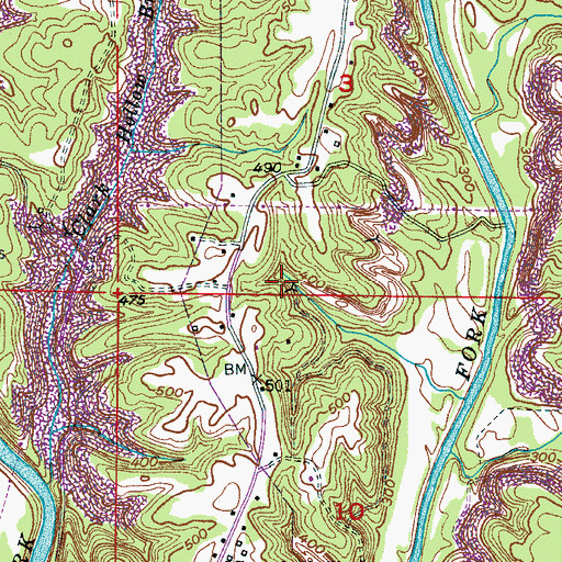 Topographic Map of Levan Number 2 Mine, AL