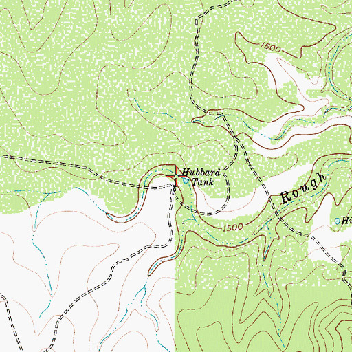 Topographic Map of Hubbard Tank, TX