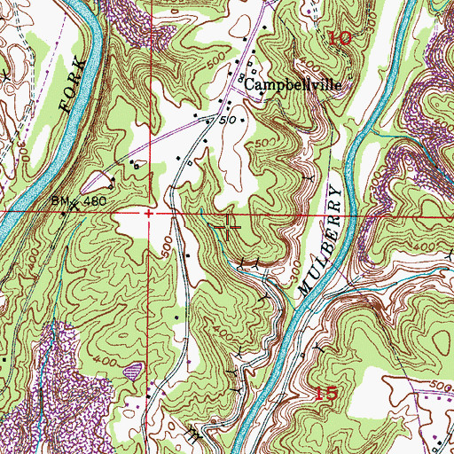 Topographic Map of Sipsey Mine, AL