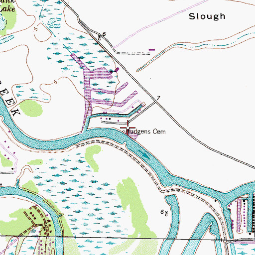 Topographic Map of Hudgens Cemetery, TX