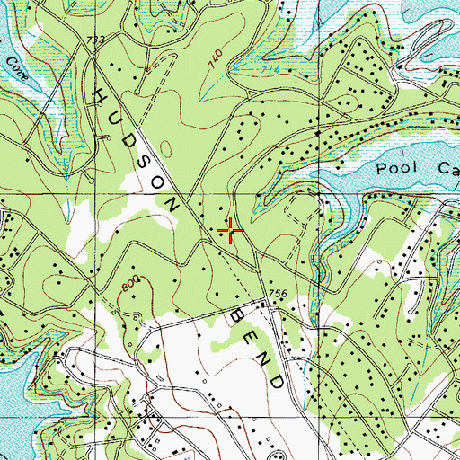 Topographic Map of Hudson Bend, TX