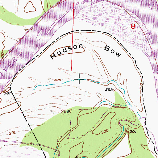 Topographic Map of Hudson Bow, TX