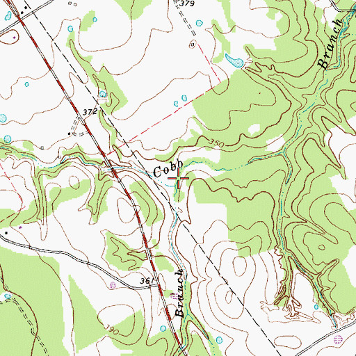 Topographic Map of Hudson Branch, TX