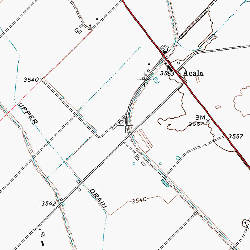 Topographic Map of Hudspeth Main Canal, TX