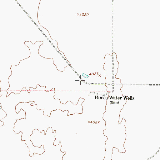 Topographic Map of Hueco Water Wells, TX