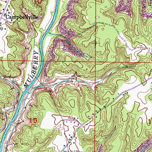 Topographic Map of Winfred Owens Mine, AL