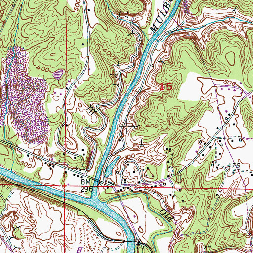 Topographic Map of Rollo Mine, AL