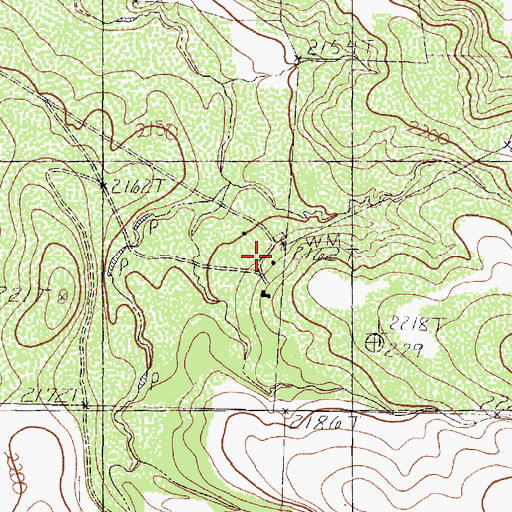 Topographic Map of Hughes Ranch, TX